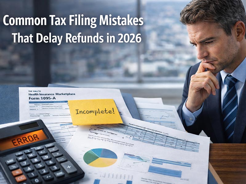Header image for Common Tax Filing Mistakes That Delay Refunds in 2026 article post
