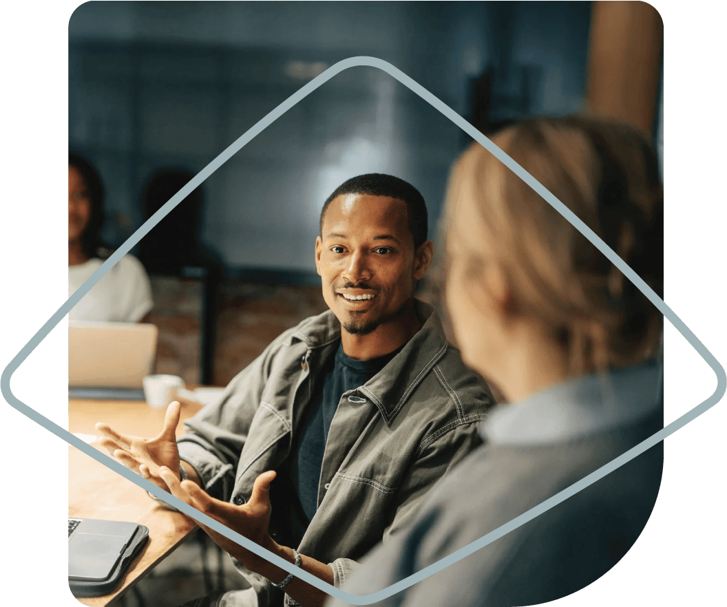 Accountant discussing business decisions with a client
